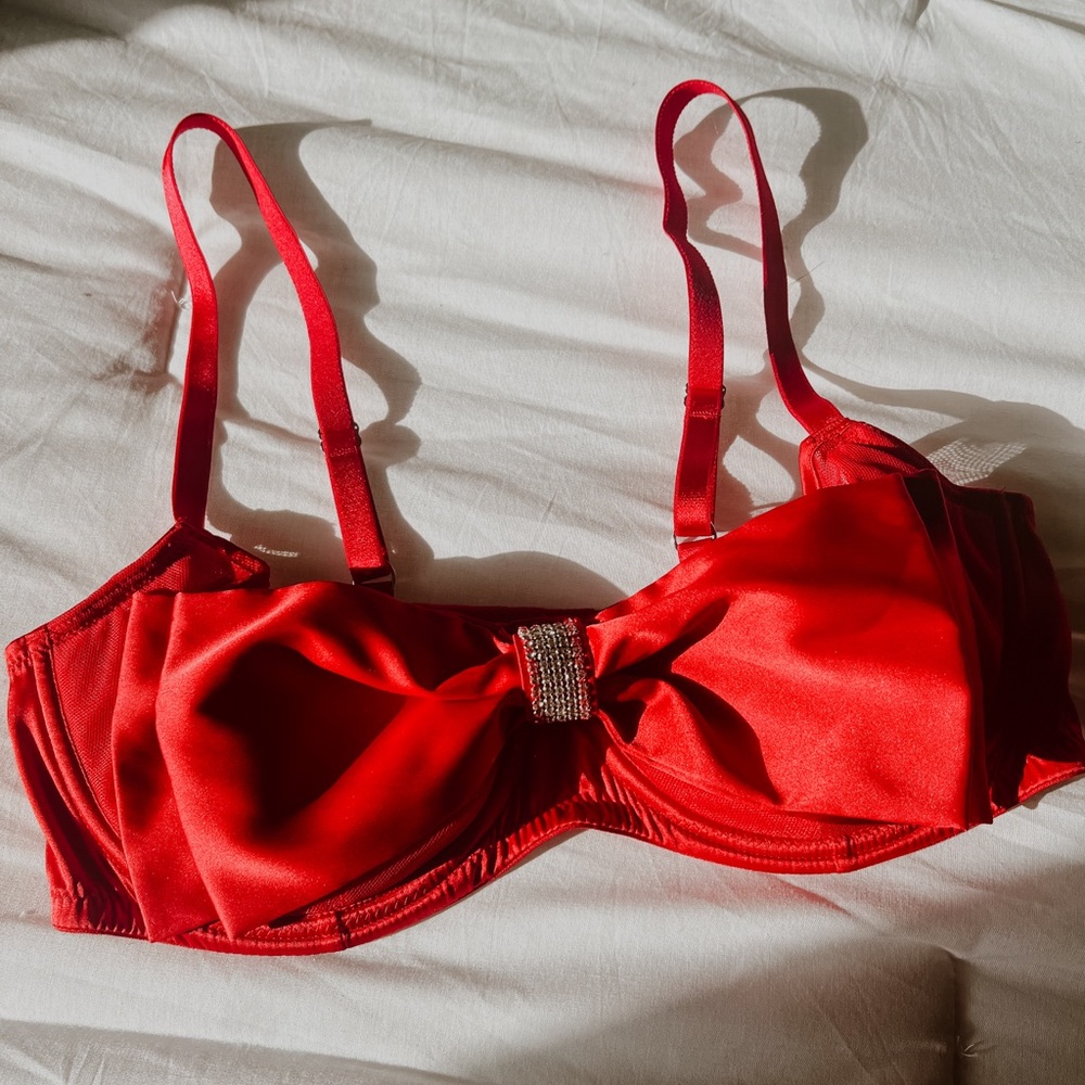 Victoria's Secret Dream Angle 36D Mesh Bow Balconette Bra NWOT